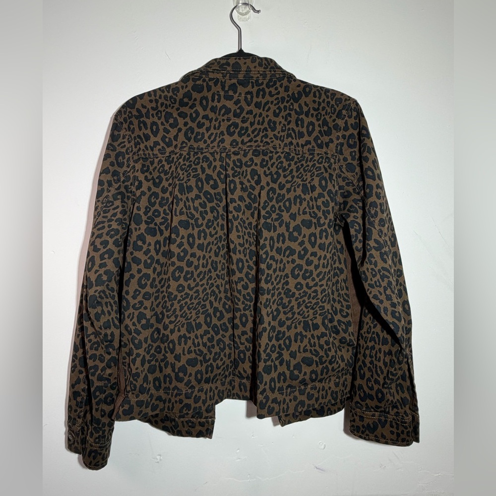 Sanctuary Utility Jacket Women Size M Leopard Print Safari Streetwear Edgy - Picture 2 of 5